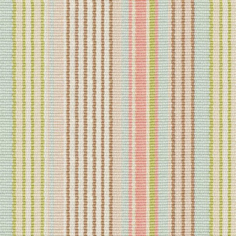 Ana Ticking Aqua Machine Washable Rug Swatch