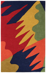 Graphic Hand Tufted Wool Rug | Multi