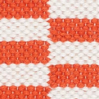 Sailing Stripe Tangerine Handwoven Indoor/Outdoor Rug Swatch