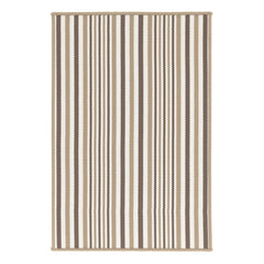 Lyndon Stripe Khaki Woven Indoor/Outdoor Custom Rug