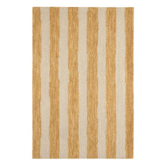 Silas Stripe Gold Hand Micro Hooked Wool Rug