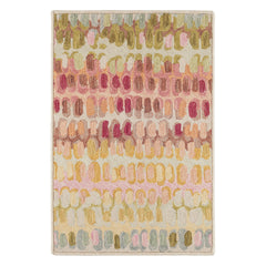 Paint Chip Pastel Hand Micro Hooked Wool Custom Rug