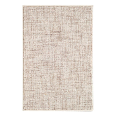 Crosshatch Ivory Hand Micro Hooked Wool Custom Rug