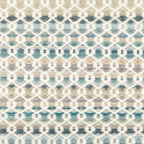 Poppy Blue Handwoven Wool Rug Swatch