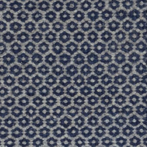 Honeycomb Indigo/Grey Handwoven Wool Custom Rug Swatch