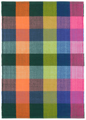 Happy Plaid Handwoven Indoor/Outdoor Rug | Multi