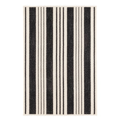 Birmingham Black Handwoven Indoor/Outdoor Custom Rug