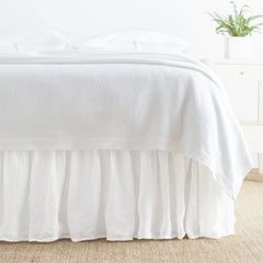 Savannah Linen Gauze White bed skirt