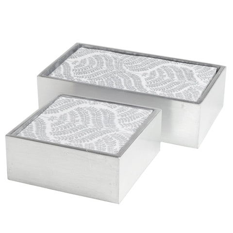 Metallic Silver Napkin Holder