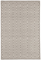 Diamond Handwoven Indoor/Outdoor Custom Rug | Fieldstone/Ivory