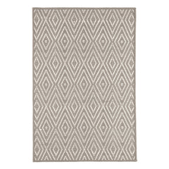 Diamond Fieldstone/Ivory Handwoven Indoor/Outdoor Custom Rug