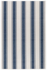 Awning Stripe Machine Washable Rug | Blue