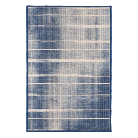 Samson Navy Handwoven Indoor/Outdoor Custom Rug