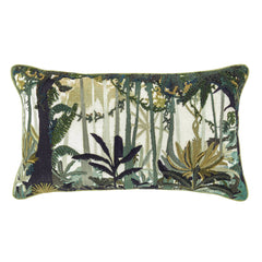 Rainforest Embroidered Decorative Pillow Cover