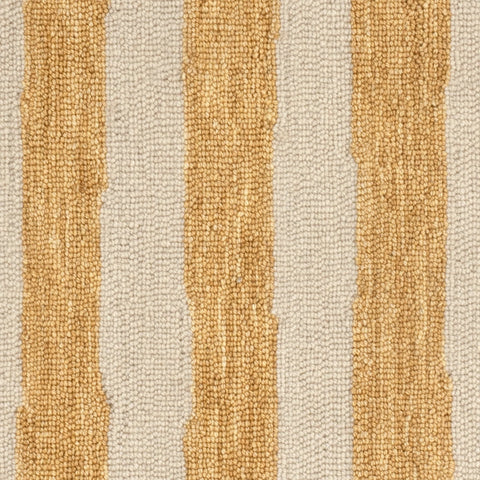 Silas Stripe Gold Hand Micro Hooked Wool Rug Swatch