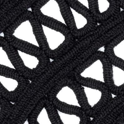 Bowline Black Handwoven Indoor/Outdoor Round Rug Swatch