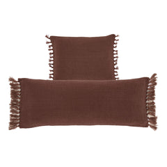 Evelyn Linen Russet Decorative Pillow Cover