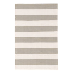 Catamaran Stripe Platinum/Ivory Handwoven Indoor/Outdoor Rug