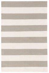 Catamaran Stripe Handwoven Indoor/Outdoor Rug | Platinum/Ivory
