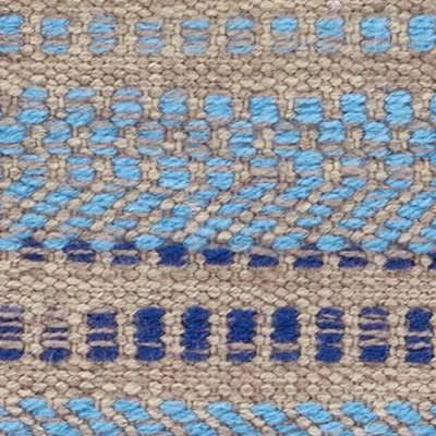 Sooner Than Later Blue Handwoven Indoor/Outdoor Rug Swatch