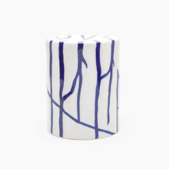 White/Blue Willow Stool