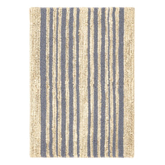 Calder Stripe Pewter Blue Handwoven Jute Rug