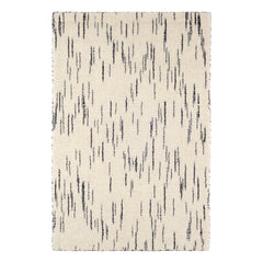 Ozzie Black/White Hand Loom Knotted Wool Rug