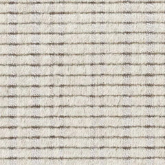 Warren Ticking Silver Woven Wool Custom Rug Swatch With Attached Rug Pad