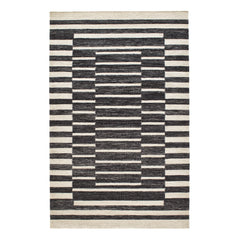 Heights Charcoal Handwoven Wool Rug