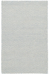 Honeycomb Handwoven Wool Rug | French Blue/Ivory