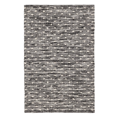 Hobnail Black Handwoven Performance Rug