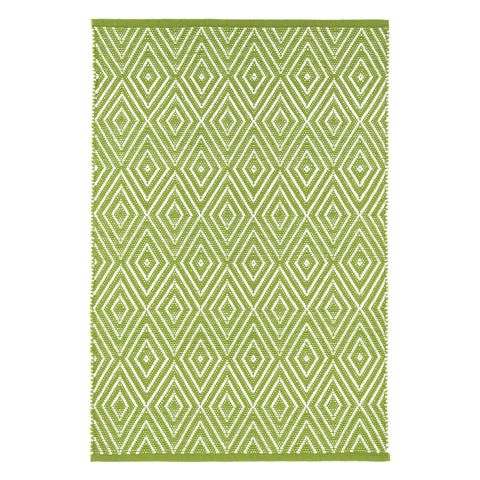 Diamond Sprout/White Handwoven Indoor/Outdoor Rug