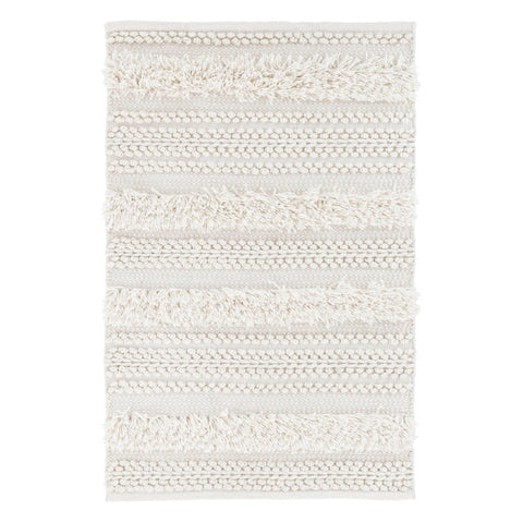 Zhara Stripe Ivory Handwoven Performance Rug