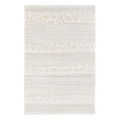 Zhara Stripe Ivory Handwoven Performance Rug