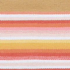 Serape Coral Handwoven Cotton Rug Swatch