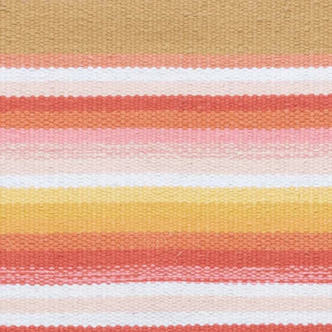 Serape Coral Handwoven Cotton Rug Swatch