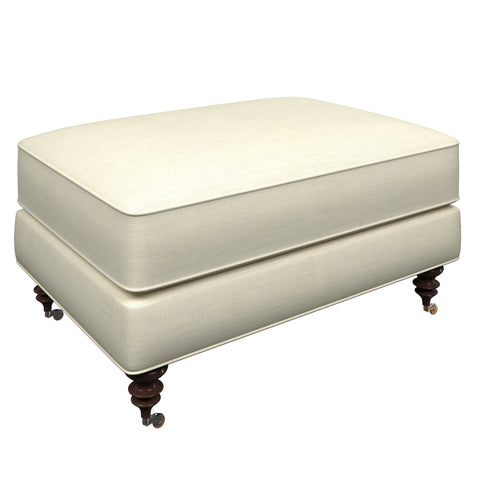 Estate Linen Ivory Norfolk Ottoman