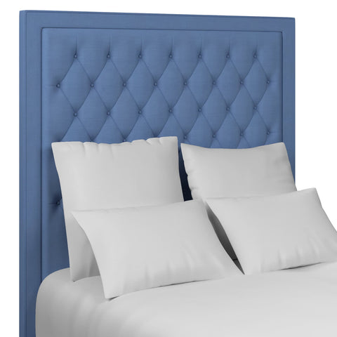 Estate Linen French Blue Stonington Tufted Headboard