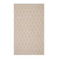 Textured Diamond Grey/Ivory Handwoven Cotton Rug