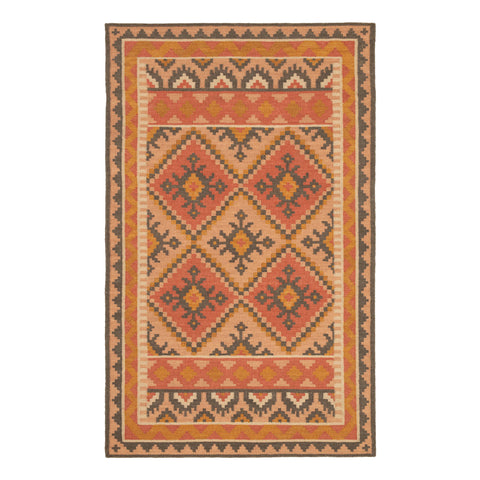 Reed Kilim Handwoven Wool Rug