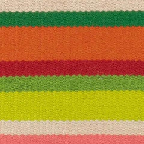 Seed Stitch Stripe Spring Handwoven Indoor/Outdoor Rug Swatch