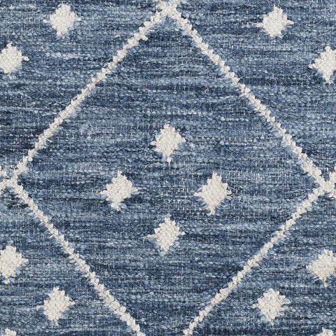 Kota Indigo Handwoven Wool Rug Swatch