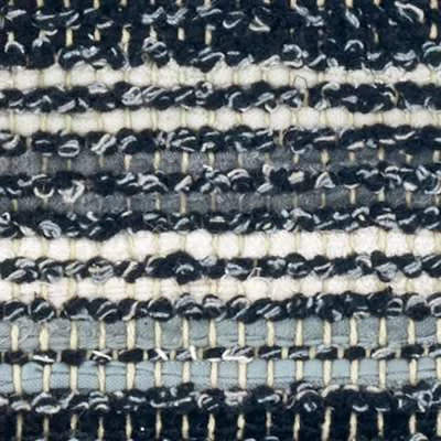 Francisco Black Handwoven Cotton Rug Swatch