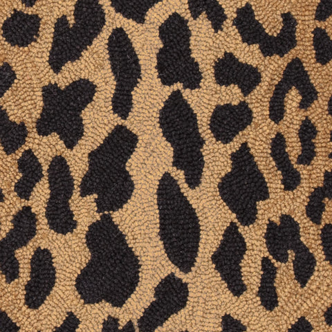 Leopard Hand Micro Hooked Wool Rug Swatch