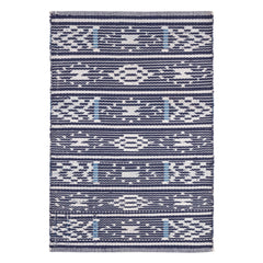 Dharma Blue Handwoven Indoor/Outdoor Rug