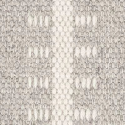 Tailor Stripe Platinum Woven Wool Custom Rug Swatch With Attached Rug Pad