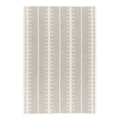 Tailor Stripe Platinum Woven Wool Custom Rug