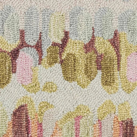 Paint Chip Pastel Hand Micro Hooked Wool Rug Swatch