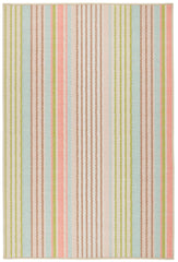 Ana Ticking Machine Washable Rug | Aqua