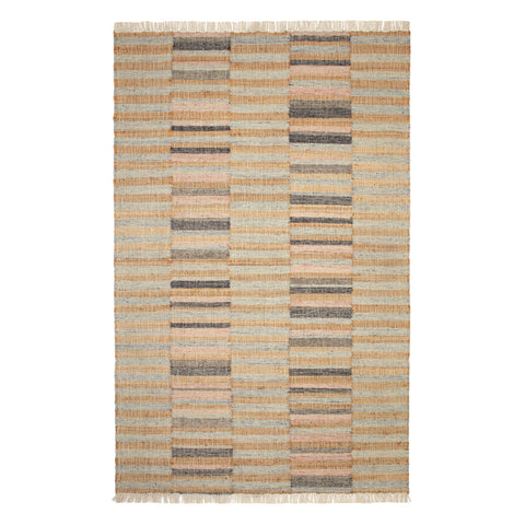 Ravel Stripe Blue Handwoven Wool Rug